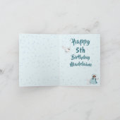 Weihnachtsprinzessin Birthday Forest Age Card Einladung (Innenseite)