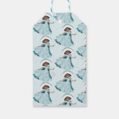 Weihnachtsprinzessin Dark Hair Winterschneeflocken Geschenkanhänger (Rückseite)