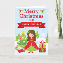 Weihnachtsprinzessin mit Brünetten Haaren