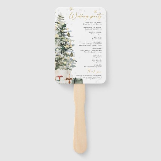 Weihnachtsprogramm für Pine Tree Fächer (Rückseite)