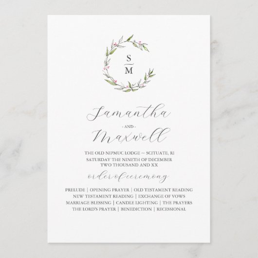 Weihnachtsprogramme Elegante Winterlandschaft Programm (Vorderseite)