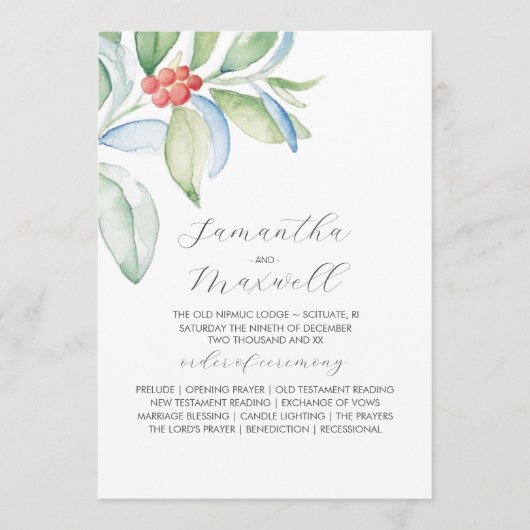 Weihnachtsprogramme Elegante Winterlandschaft Programm (Vorderseite)