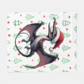 Weihnachtspterodaktylus Fleecedecke (Vorderseite (Horizontal))