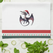 Weihnachtspterodaktylus Geschirrtuch (Gefaltet)