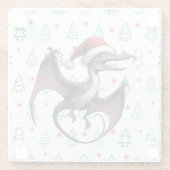 Weihnachtspterodaktylus Glasuntersetzer (Rückseite)
