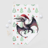 Weihnachtspterodaktylus Golfhandtuch (Insitu)