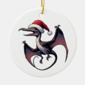 Weihnachtspterodaktylus Keramik Ornament (Vorne)