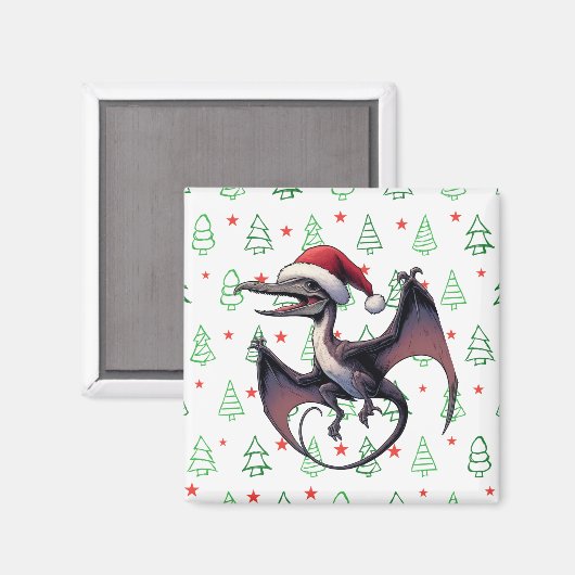 Weihnachtspterodaktylus Magnet (Vorderseite/Rückseite)
