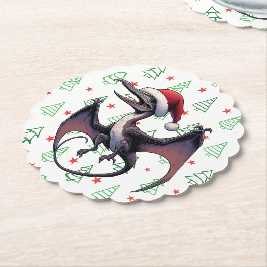 Weihnachtspterodaktylus Untersetzer (angewinkelt)