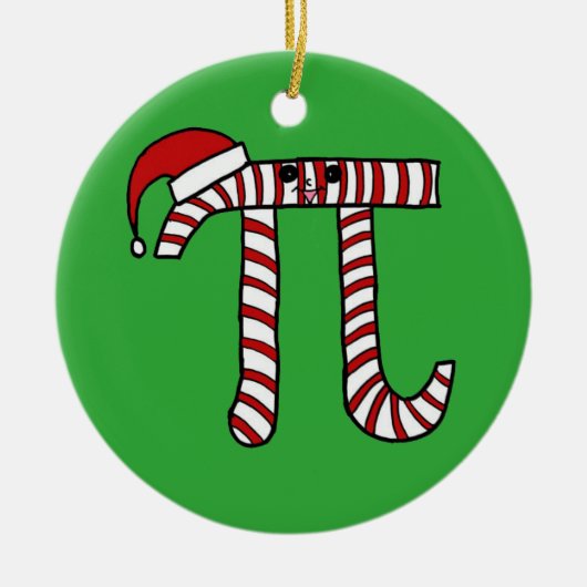 Weihnachtspu-Cartoon-MatheGeek Keramik Ornament (Vorne)