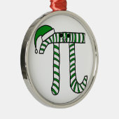 Weihnachtspu-Mathe-Aussenseiter-Verzierung im Grün Silbernes Ornament (Rechts)