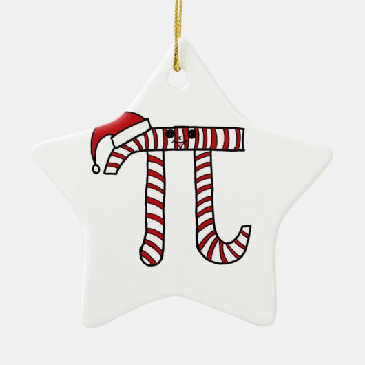 Weihnachtspu-Mathe-Verzierung Keramikornament (Vorne)