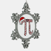 Weihnachtspu-Mathe-Verzierung Schneeflocken Zinn-Ornament (Links)