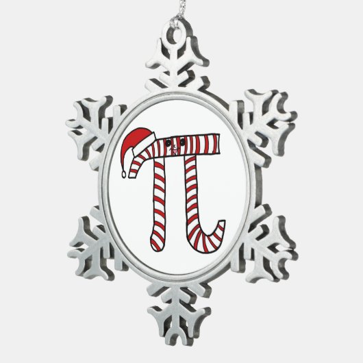 Weihnachtspu-Mathe-Verzierung Schneeflocken Zinn-Ornament (Rechts)