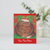 Weihnachtspud 'Dein Text' Postkarte (Stehend Vorderseite)