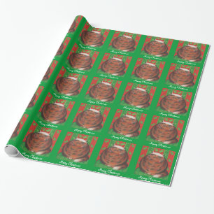 Weihnachtspud 'Frohe Weihnachten' grün Geschenkpapier