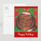 Weihnachtspud 'Happy Holidays' Postkarte (Vorne/Hinten)