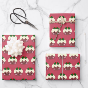 Weihnachtspudding 1 geschenkpapier set