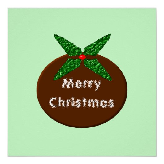 Weihnachtspudding Anpassbares Poster (Vorderseite)