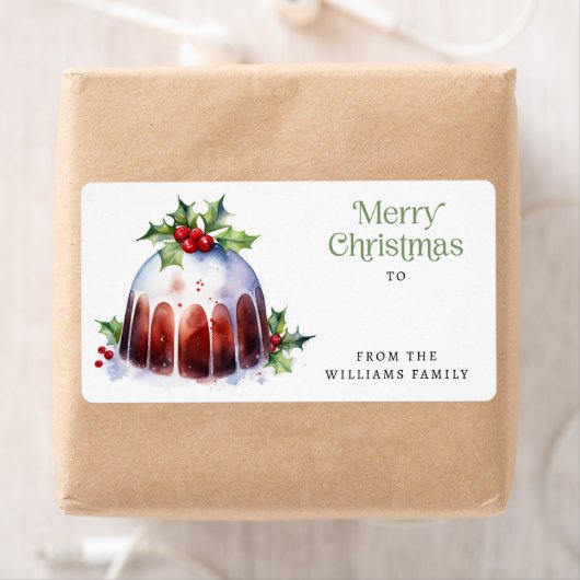 Weihnachtspudding Aquarell bis vom Geschenktag (Insitu)