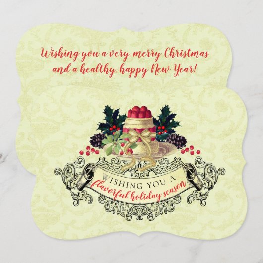 Weihnachtspudding aus der Küche der Karte (Vorne/Hinten)