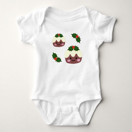 Weihnachtspudding Baby Strampler (Vorderseite)