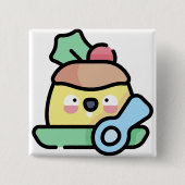 Weihnachtspudding Button (Vorderseite)