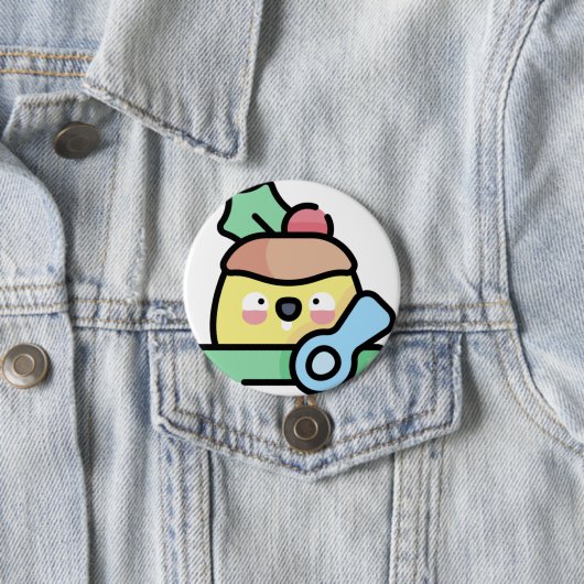 Weihnachtspudding Button (Beispiel)