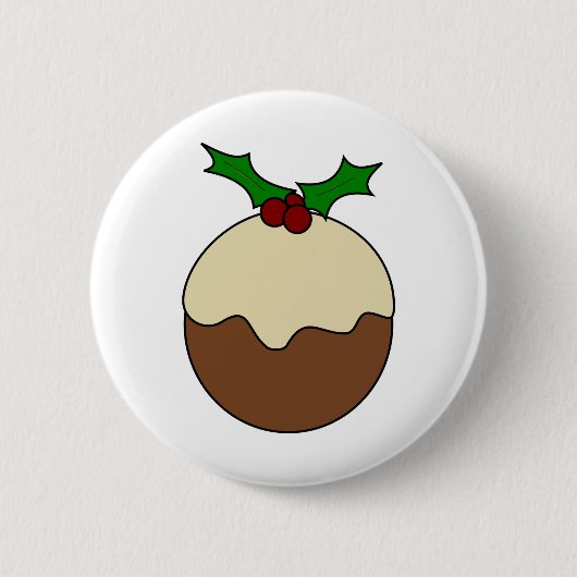 Weihnachtspudding Button (Vorderseite)