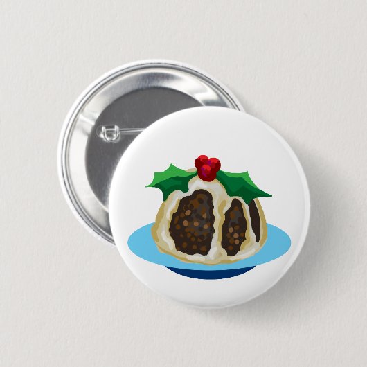 Weihnachtspudding Button (Vorne & Hinten)