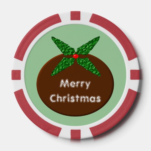 Weihnachtspudding Custom Pokerchips (Vorderseite)