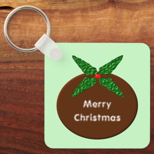 Weihnachtspudding Custom Schlüsselanhänger (Vorderseite)