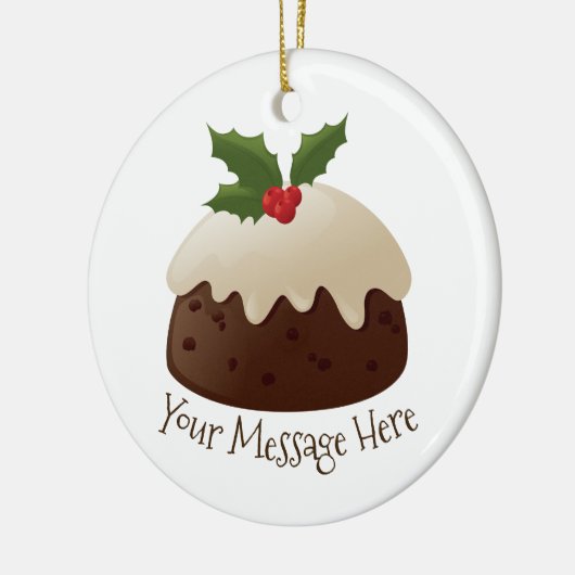 Weihnachtspudding-Dekoration Keramik Ornament (Links)