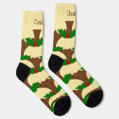 Weihnachtspudding-Design Weihnachten Socken (Rechts)