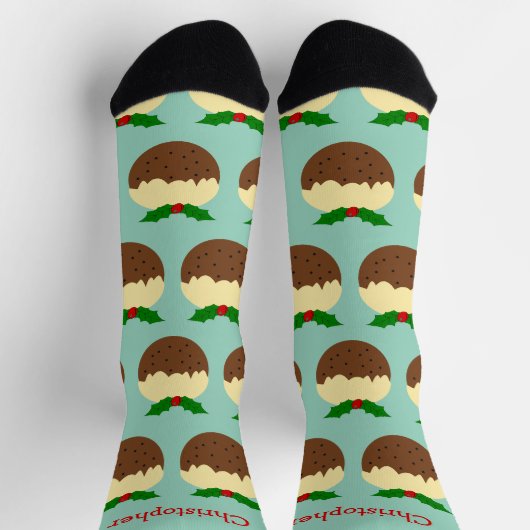 Weihnachtspudding-Design Weihnachten Socken (Oben)