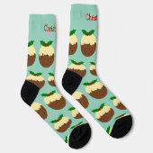 Weihnachtspudding-Design Weihnachten Socken (Rechts)