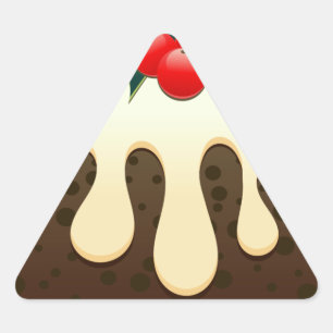 Weihnachtspudding Dreieckiger Aufkleber