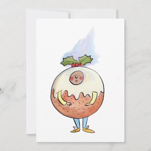 Weihnachtspudding Einladung (Vorderseite)