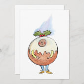 Weihnachtspudding Einladung (Vorne/Hinten)