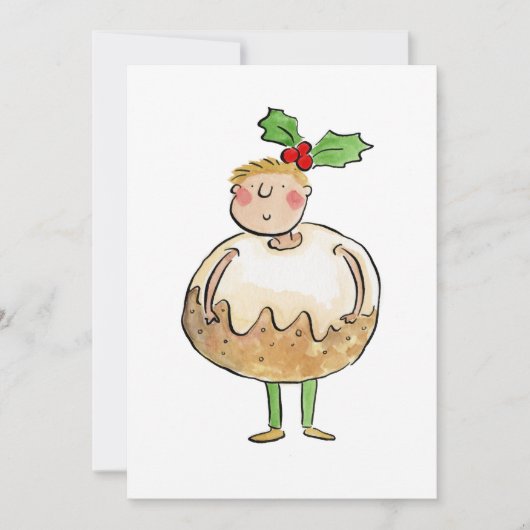 Weihnachtspudding Einladung (Vorderseite)