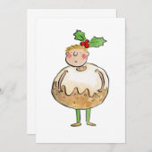 Weihnachtspudding Einladung (Vorne/Hinten)