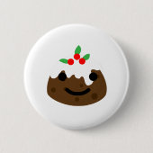 Weihnachtspudding Emoji Button (Vorderseite)