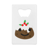 Weihnachtspudding Emoji Geldbeutel Flaschenöffner (Rückseite)