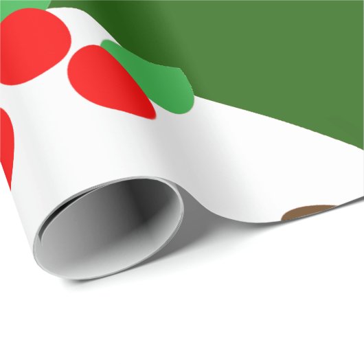 Weihnachtspudding Emoji Geschenkpapier (Rolleneckpunkt)
