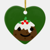 Weihnachtspudding Emoji Keramik Ornament (Vorne)