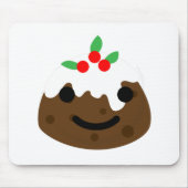 Weihnachtspudding Emoji Mousepad (Vorne)