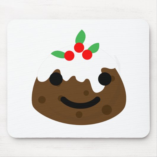 Weihnachtspudding Emoji Mousepad (Vorne)