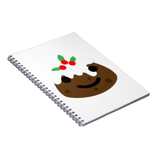 Weihnachtspudding Emoji Notizblock (Rechte Seite)