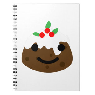 Weihnachtspudding Emoji Notizblock