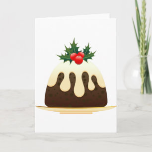 Weihnachtspudding Feiertagskarte